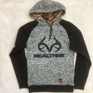Mens Realtree hoodie with camo hood